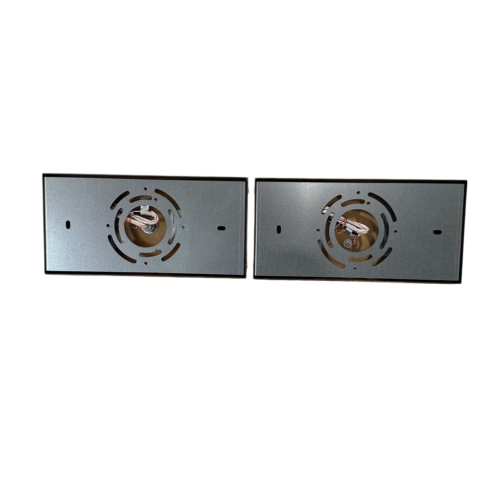 Champagne Brass Wall Sconces (2) Clear Glass Tube Vanity Lights Bathroom Hallway - Picture 5 of 16
